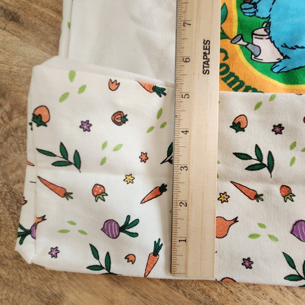 Sesame Street Cookie Monster Community Garden Canvas Farmer's Marker Tote Bag - Picture 8 of 10